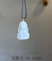 18K冰种观音吊坠 Icy Jadeite Guanyin Pendant