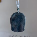冰乌鸡阿弥陀佛吊坠 Icy Black Jadeite Amitabha Buddha Pendant