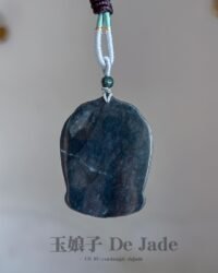冰乌鸡阿弥陀佛吊坠 Icy Black Jadeite Amitabha Buddha Pendant