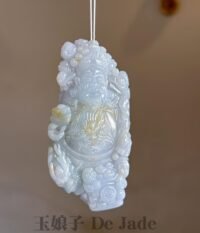 三彩财神爷吊坠 Tri-Color Jadeite God of Wealth Pendant