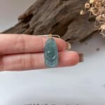 18K蓝水站式笑佛吊坠 Blue-Water Standing Laughing Buddha Pendant