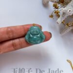 18K蓝水笑佛吊坠 Blue Jade Laughing Buddha Pendant