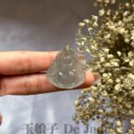 18K 黑冰笑佛吊坠 Black Ice Laughing Buddha Pendant