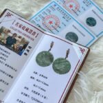 一对老蓝水山水吊坠 Old Blue Water Jadeite Landscape Pendant