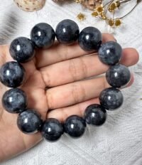 冰乌鸡翡翠手串 Icy Black Jadeite Bracelet