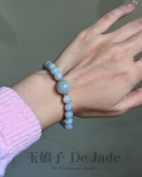 486746730_1238413751163328_8679222328993655986_n 冰乌鸡翡翠手串 Icy Black Jadeite Bracelet