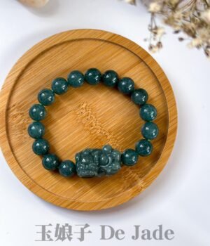 蓝水貔貅手串 Blue Jadeite PiXiu Bracelet