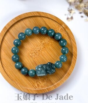 蓝水貔貅手串 Blue Jadeite PiXiu Bracelet
