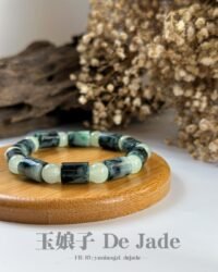 487331062_1241288627542507_8684606450189492875_n 飘蓝花桶珠手串 Blue Jadeite Barrel Bead Bracelet
