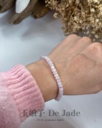 粉紫翡翠算盘珠手串 Pink Jadeite Abacus Bead Bracelet