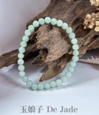 冰晴底翡翠手串 Ice Green Jadeite Bracelet