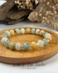 多宝南瓜手串 Multi-Colored Jade Pumpkin Bead Bracelet