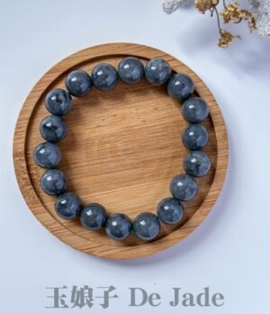 冰乌鸡翡翠手串 Icy Black Jadeite Bracelet
