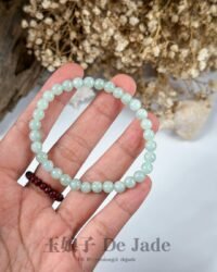 冰晴底翡翠手串 Ice Green Jadeite Bracelet