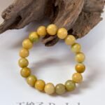磨砂黄翡手串 Matte Yellow-Green Jadeite Bracelet