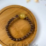 鸡翅木黄翡手串 Chicken-Wing Wood & Yellow Jadeite Bracelet