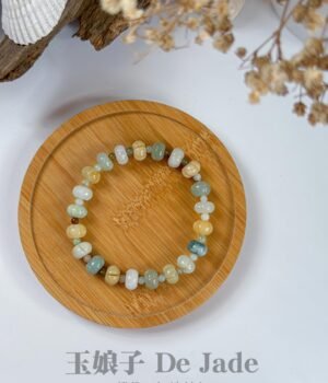 多宝南瓜手串 Multi-Colored Jade Pumpkin Bead Bracelet