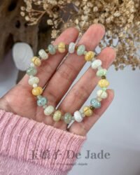 多宝南瓜手串 Multi-Colored Jade Pumpkin Bead Bracelet