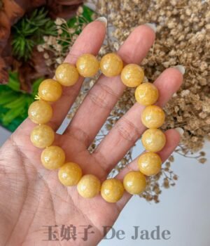 488967559_1244334027237967_5385441643656854104_n 黄翡手串 Yellow Jadeite Bracelet
