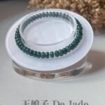蓝水算盘珠手串 Blue Water Jadeite Abacus Bead Bracelet