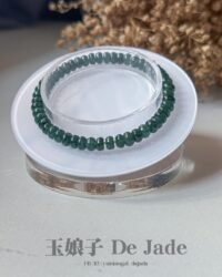 蓝水算盘珠手串 Blue Water Jadeite Abacus Bead Bracelet