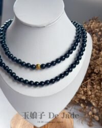 490260254_1254986182839418_4380377612606110919_n 墨翠长串 Black Jadeite Necklace