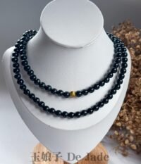 490555083_1254986146172755_6078494121999349903_n 墨翠长串 Black Jadeite Necklace