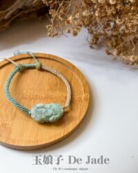 苹果绿貔貅翡翠手绳 Apple Green Jadeite Pixiu Bracelet