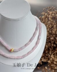 490709947_1254985986172771_5802589451839772044_n 粉翡翠竹节长串 Pink Jadeite Bamboo Bead Necklace
