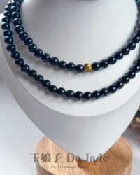 491399175_1254986332839403_6777005298015674299_n 墨翠长串 Black Jadeite Necklace