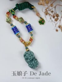 蓝水貔貅吊坠 Blue Water Jadeite Pixiu Pendant