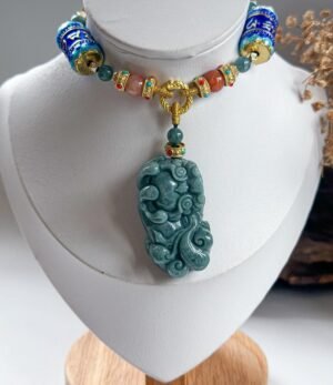 蓝水貔貅吊坠 Blue Water Jadeite Pixiu Pendant