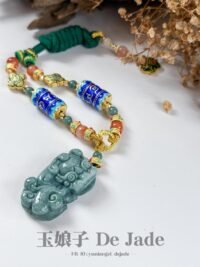 蓝水貔貅吊坠 Blue Water Jadeite Pixiu Pendant