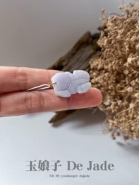 18K紫貔貅吊坠 18K Purple Pixiu Jadeite Pendant