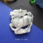 3D飘蓝花麒麟吊坠 Floating Blue Blossom Qilin Pendant