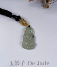 冰茶黄翡观音吊坠 Icy Tea Yellow Jade Guanyin Pendant