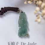冰晴底关公吊坠 Icy Sunny Green Guan Gong Pendant