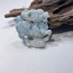 3D飘蓝花麒麟吊坠 Floating Blue Blossom Qilin Pendant