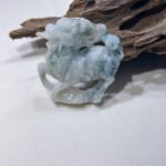 3D飘蓝花麒麟吊坠 Floating Blue Blossom Qilin Pendant