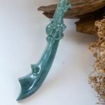 蓝水刀手把 Blue Water Jadeite Knife Handheld Piece