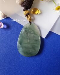 冰晴底山水吊坠 Icy Landscape Jade Pendant