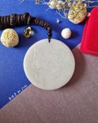山水吊坠 Round Landscape Jade Pendant