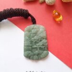 山水翡翠吊坠 Landscape Jade Pendant