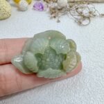 黄绿莲花翡翠吊坠 Yellow & Green Jade Lotus Pendant