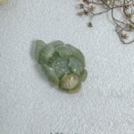 黄绿莲花翡翠吊坠 Yellow & Green Jade Lotus Pendant