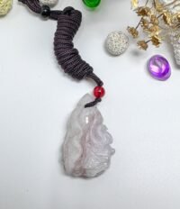 洒红翡白菜翡翠吊坠 Red-Splashed Jade Cabbage Pendant