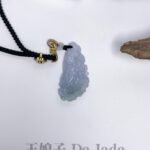 冰蓝水白菜翡翠吊坠 Icy Blue Water Jade Cabbage Pendant