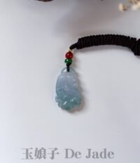 蓝水白菜翡翠吊坠 Blue Water Jade Cabbage Pendant