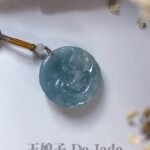 蓝水龙牌吊坠 Blue Water Jade Dragon Pendant