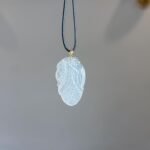 18K金冰件玉米翡翠吊坠 Ice Jade Corn Pendant